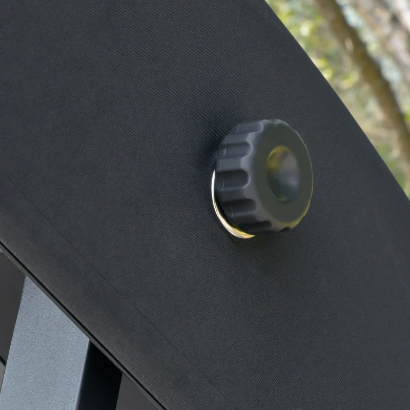 Outsunny 2 Seater Covered Outdoor Swing Chair Porch Swing Bench Lounger Hammock with Removable Cushion Tilt Canopy, Black