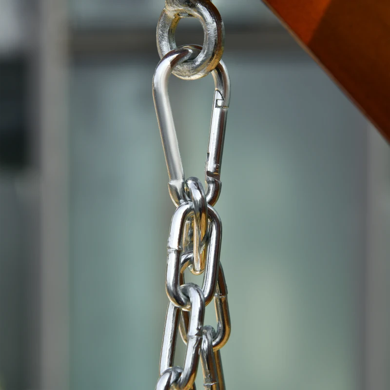 Outsunny 47'' 2-Seater Hanging Porch Swing, Outdoor Patio Swing Bench with Wooden Build, Water-Fighting Protection, & Classic Style, 440 lb Weight Capacity, Grey