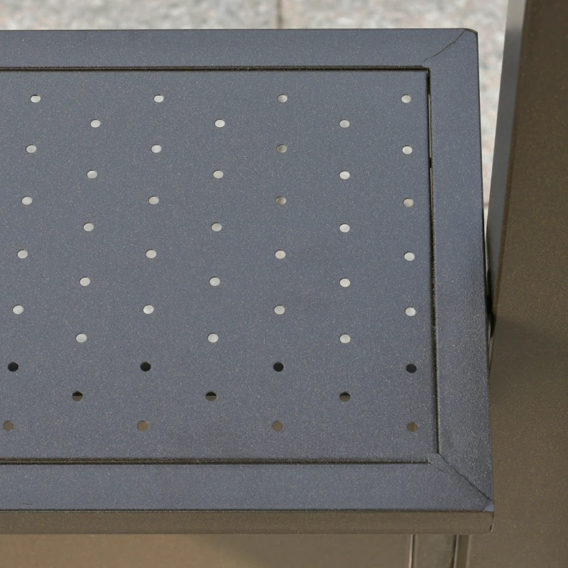 Outsunny 8' x 5' Hardtop Grill Gazebo, Aluminium BBQ Canopy Gazebo, Outdoor Canopy with Side Shelves & Double Roof for Great Ventilation