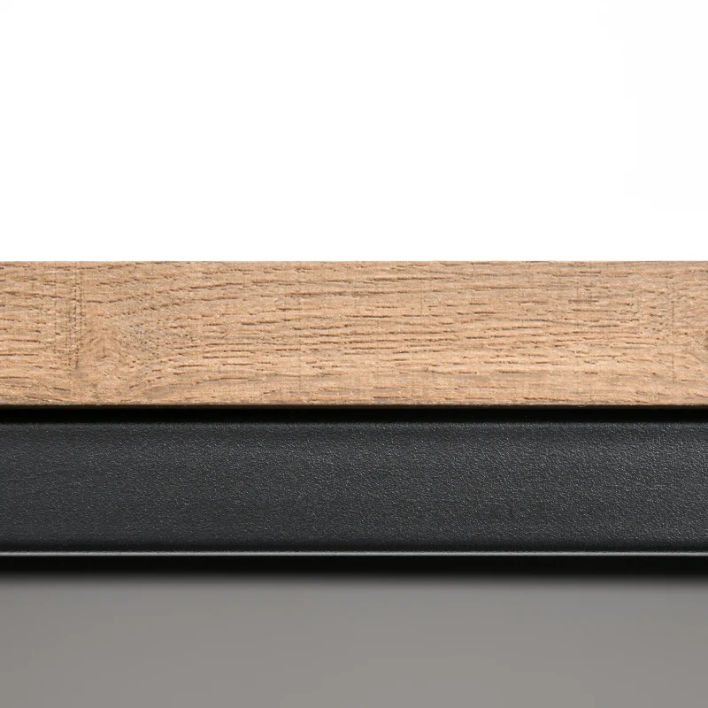 HOMCOM 47.75 Inch Bar Table with Metal Legs, Rustic Industrial Pub Table with Large Tabletop for Home Bar, Kitchen or Dining Room, Brown