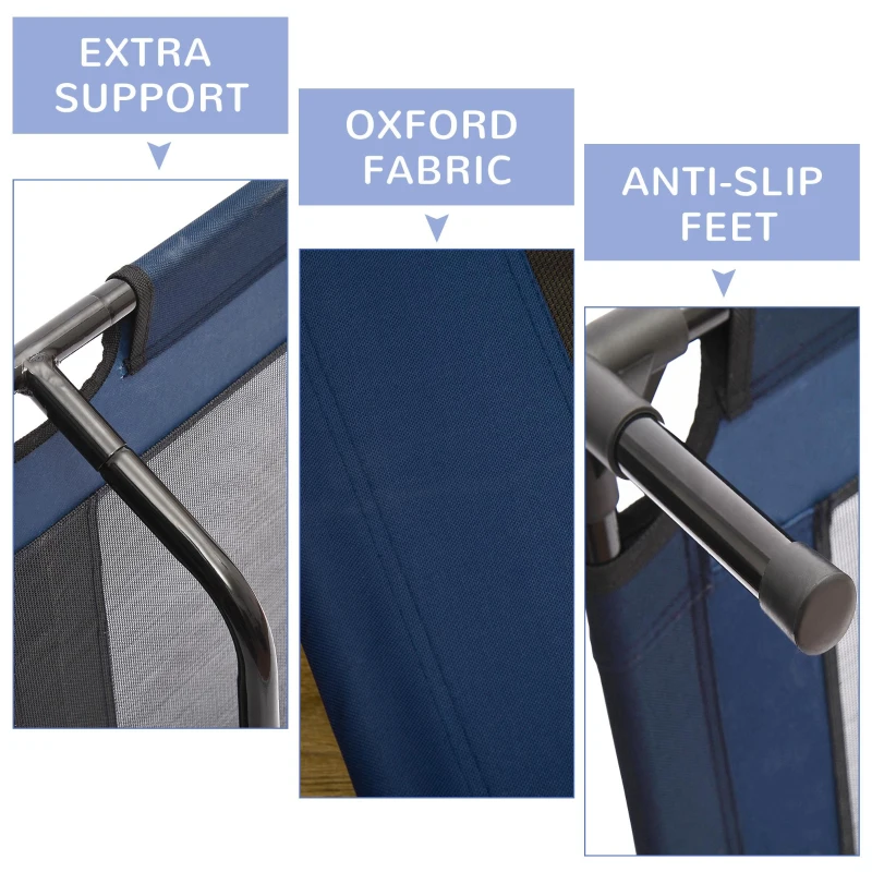 PawHut 36" x 30" Elevated Cooling Summer Dog Cot Pet Bed with Mesh Ventilation - Blue