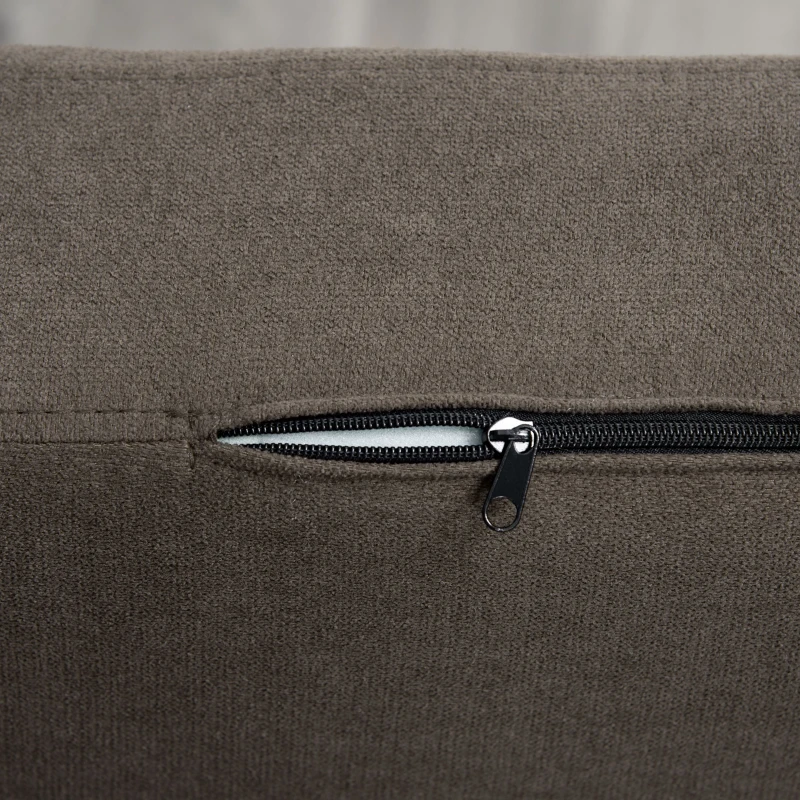 HOMCOM Folding Ottoman Sleeper, Convertible Fabric Bed, Brown