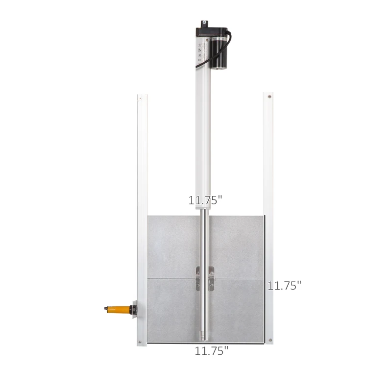 PawHut Automatic Chicken Coop Door with Timer, Light Sensor, Infrared Sensor, Multi-modes Weatherproof Chicken Door with Full Aluminum Body, 14V DC Power Supply, Silver