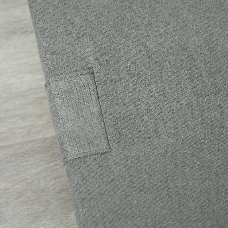 HOMCOM Folding Ottoman Sleeper, Convertible Fabric Bed, Grey