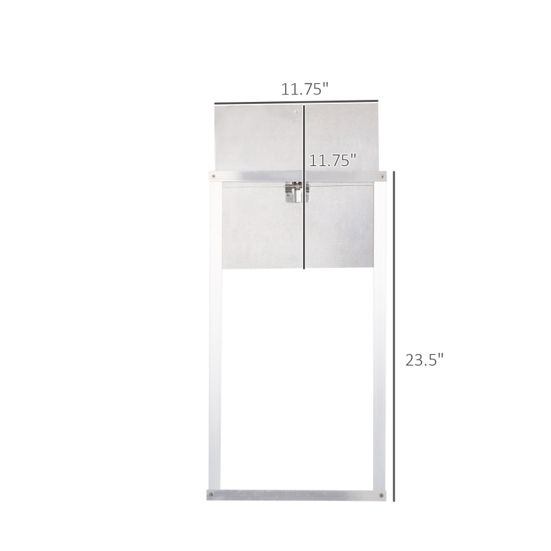 PawHut Automatic Chicken Coop Door with Timer & Light Sensor, Multi-modes Weatherproof Chicken Door with Full Aluminum Body, 6V DC Power Supply/Battery Powered, Silver