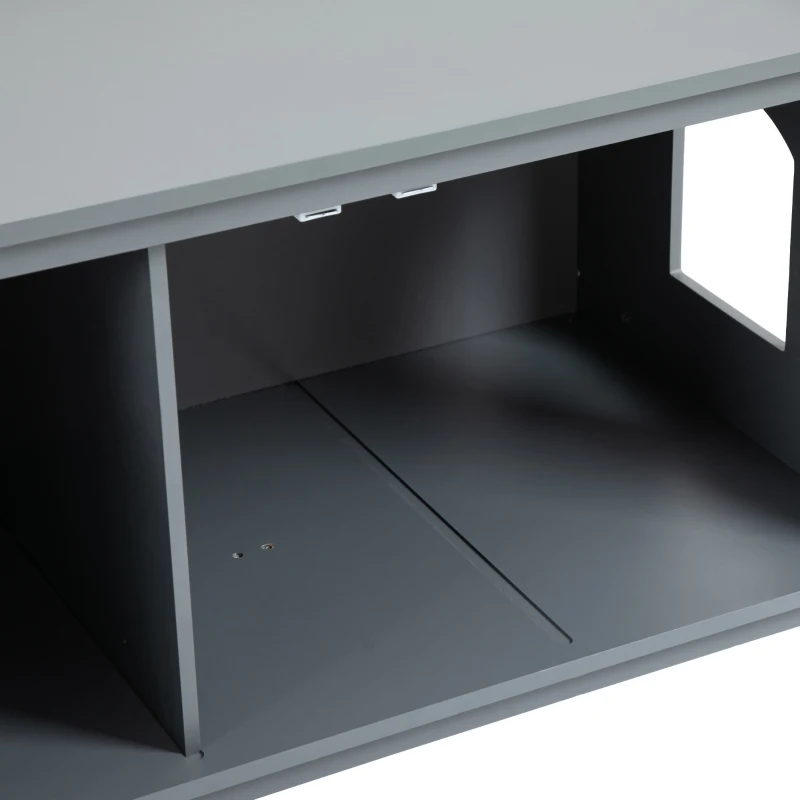 PawHut Cat Litter Box Furniture with Large Hidden Storage