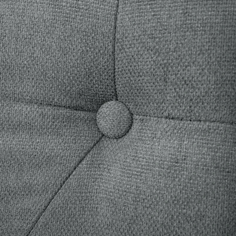 HOMCOM Upholstered Headboard, Button Tufted Bedhead Board, Home Bedroom Decoration for Full-Sized Beds, Grey