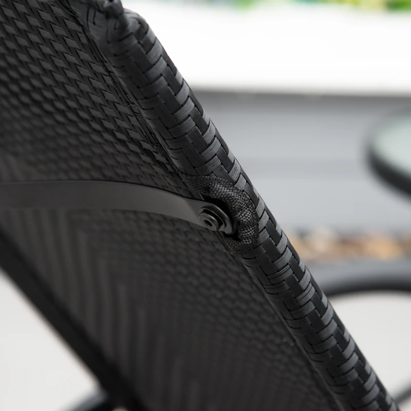 Outsunny Zero Gravity Rocking Lounge Chair, Patio Rocker w/ Removable Pillow, Recliner Seat for Indoor & Outdoor, Breathable Texteline, Black