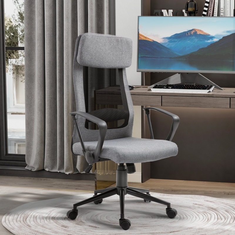 Vinsetto Breathable Office Chair Height Adjustable Swivel Chair With Tilt Function