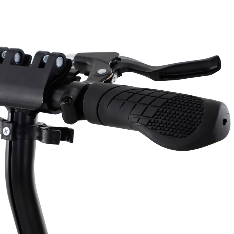 Soozier Kick Scooter Folding Adjustable Ride On Toy w/ Dual Braking System, Rear Shock Absorption and 8" Big Wheels For 14+ Teens Adult, Black