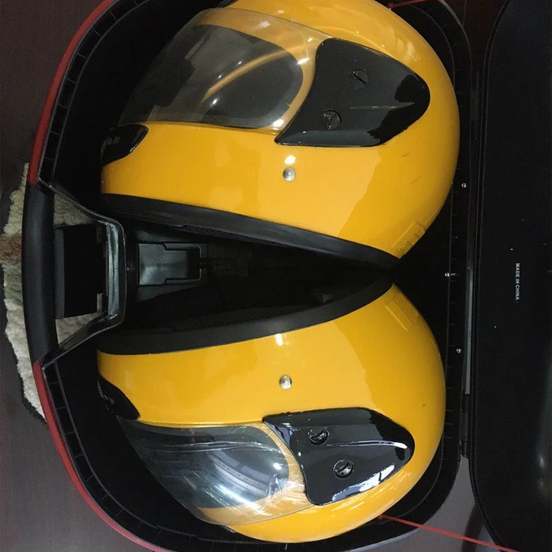 HOMCOM Detachable Scooter Motorcycle Trunk Top Case Lock Storage  Luggage T- Box Black (44L)