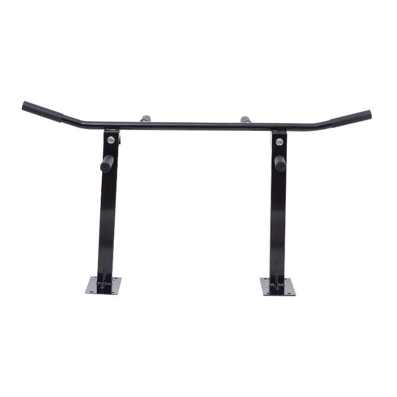 Soozier Ceiling Mounted Pull Up Bar Wall Mount Chin Up Bar Upper Body Strength Training Station Home Gym Black