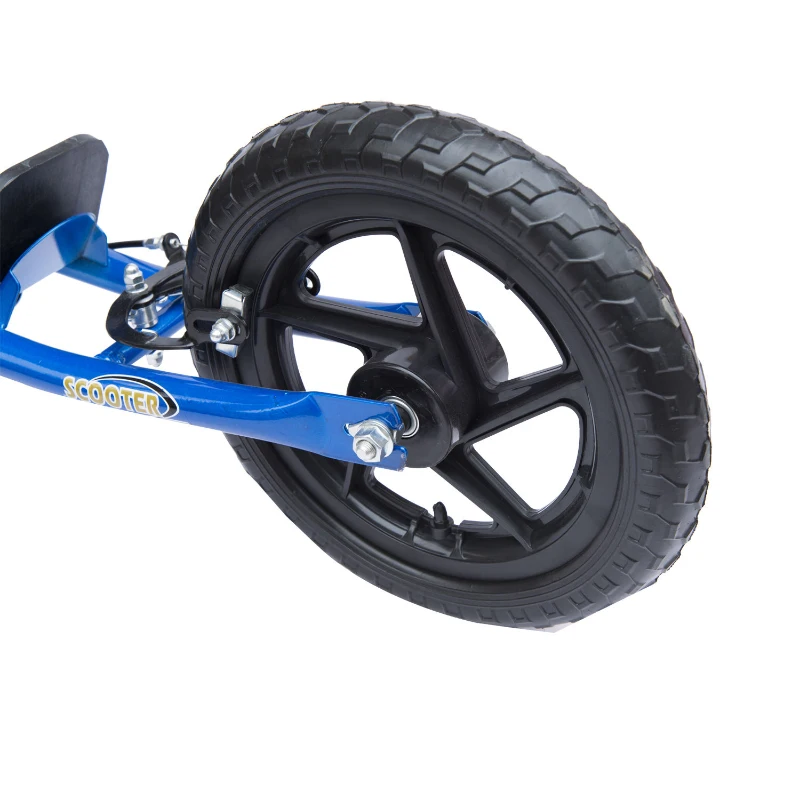 HOMCOM Adjustable Kids Pro Stunt Scooter Children Street Bike Bicycle Ride On with 12” Tire (Blue)