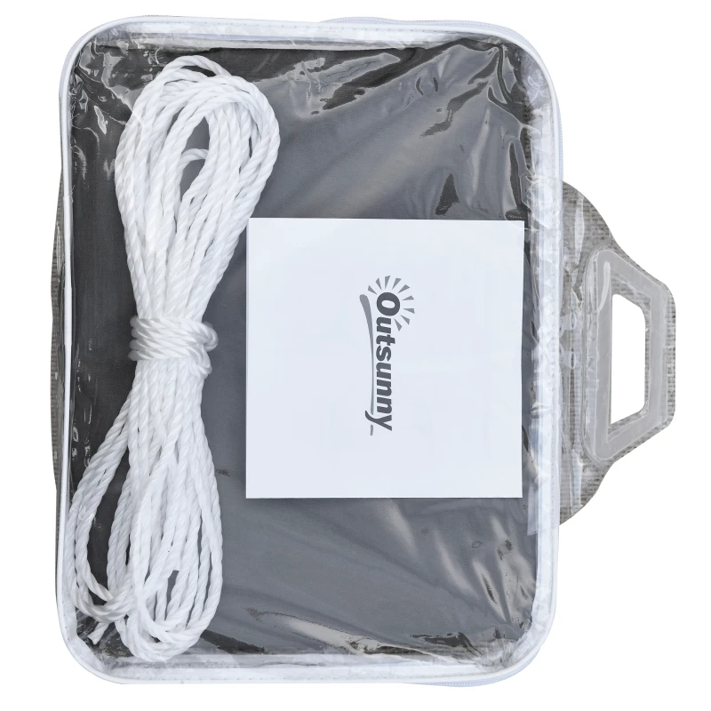 Outsunny Triangle 13x13x13ft Sun Sail Shade Garden UV Block Sunshade Outdoor Canopy Patio Lawn Shelter Grey