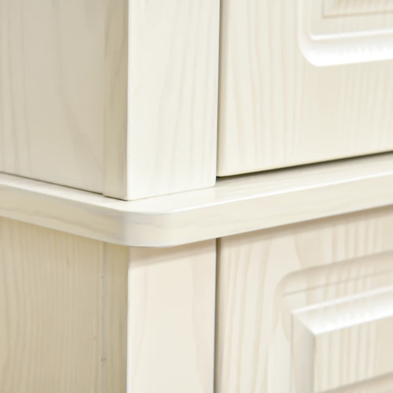 HOMCOM 71" Freestanding Kitchen Pantry Cabinet, Tall Storage Cabinet with 4 Doors and Drawer for Dining Room, Ivory