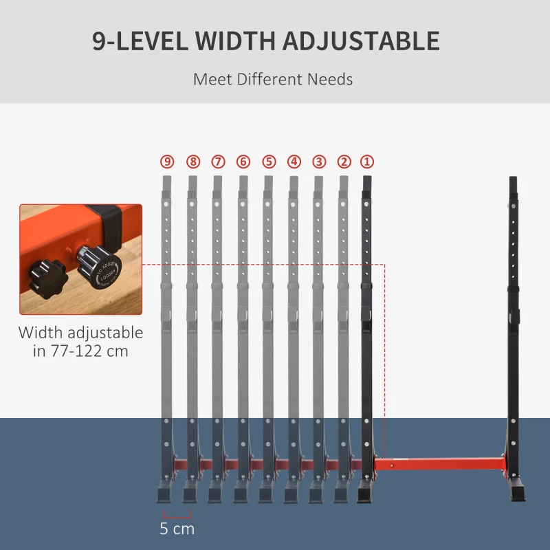 Soozier Barbell Rack Stand Squat Rack Heavy Duty Steel Construction Adjustable Squat Rack for Home Gym Fitness, Black