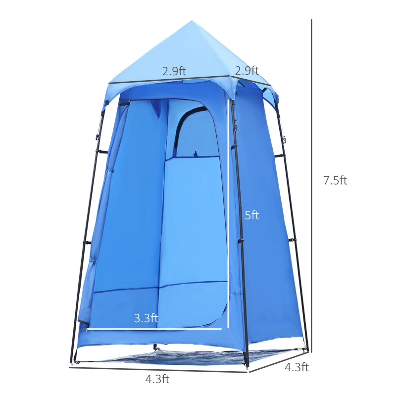 Outsunny Portable Camping Shower Tent Privacy Bathing Shelter Travel Changing Room Beach Toilet w/ Carry Bag