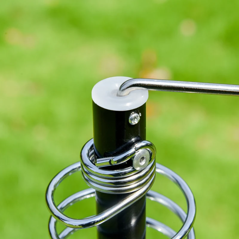 Soozier Rope Ball Tether Swing Game-Complete Set Outdoor Tennis Training Set w/ Height Adjustable Steel Pole，Tennis Ball & Two Tennis Rackets for Kids and Adults, Blue