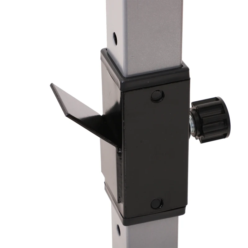 Soozier 2-Piece Barbell Rack, 53.1"-74.8" Height Adjustable Squat Rack Bench Press Rack, 440LBS Capacity