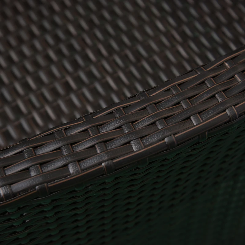 Outsunny 2 Piece Patio Armchair Wicker Chair Outdoor Modern PE Rattan w/ Cushion Brown