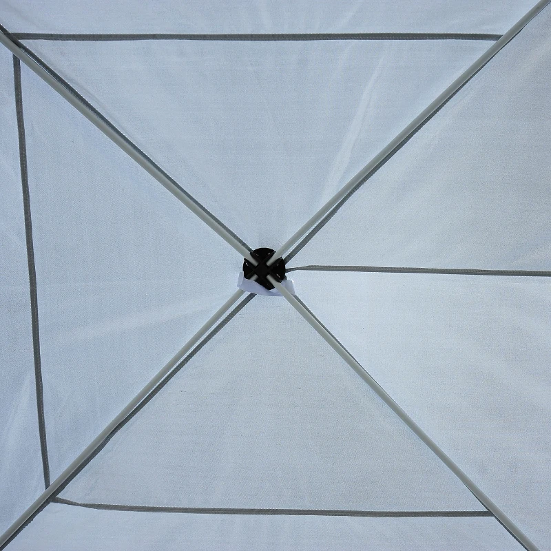 Outsunny 10'x20' Foldable Pop Up Party Tent Outdoor Patio Gazebo Canopy  Market Tent without Walls, Oxford Canopy (White)