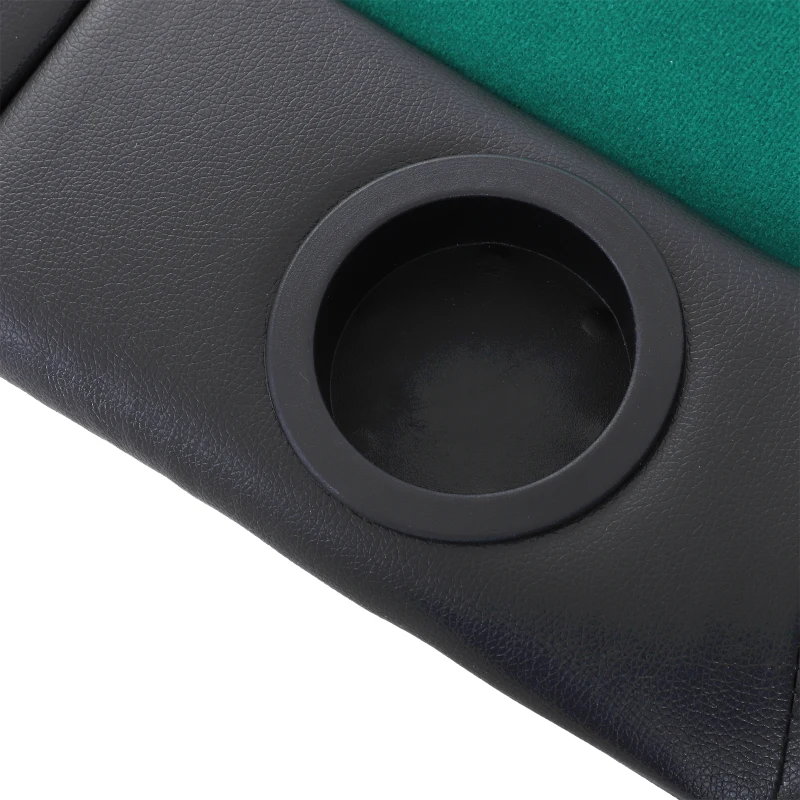 Soozier 48" 8 Person Octagon Foldable Poker Table Cover with Padded Rails and Cup Holders