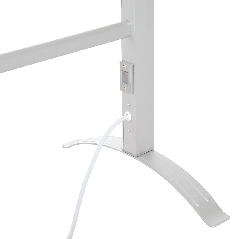 HOMCOM 6-Bar Aluminum Freestanding Electric Towel Warmer Drying Rack