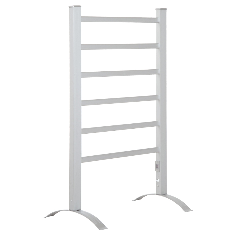 HOMCOM 6-Bar Aluminum Freestanding Electric Towel Warmer Drying Rack