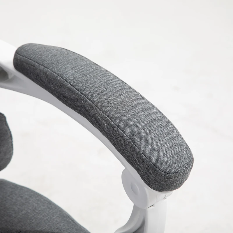 Vinsetto Home Office Chair Computer Chair with Retractable Footrest Adjustable Height Reclining Function Dark Gray