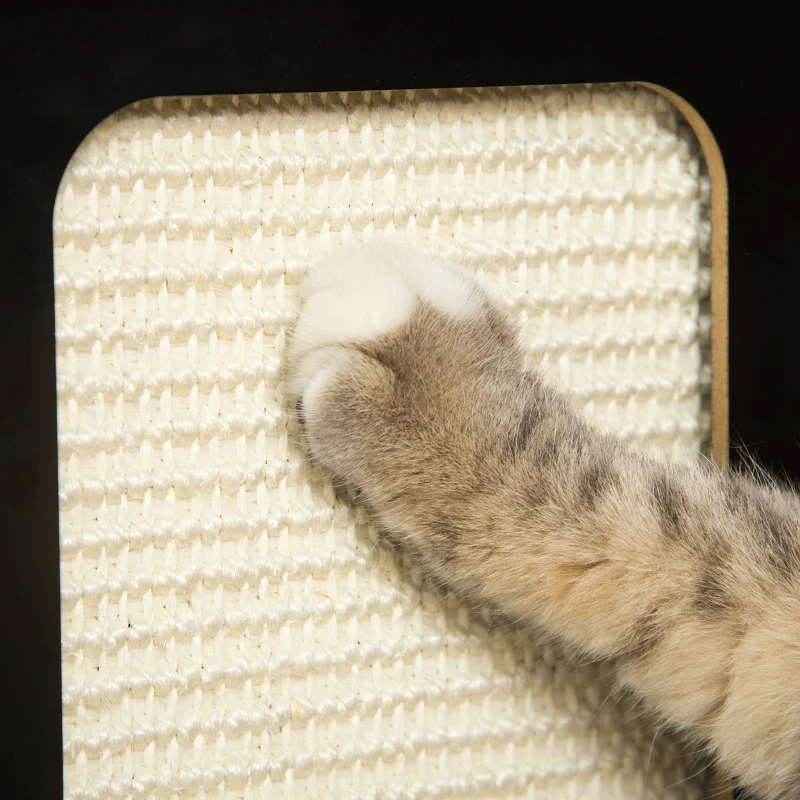 PawHut Scratching Pad Cat Tree Corrugated Paper Sisal Scratch Board Climbing Pet Furniture with 1 Spare Board, Brown