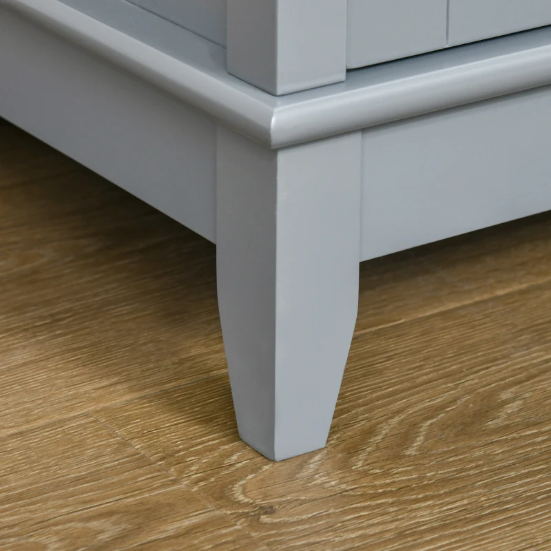 HOMCOM Modern 58" Kitchen Buffet with Hutch, Microwave Cabinet with Drawer and Storage Cupboard, Grey