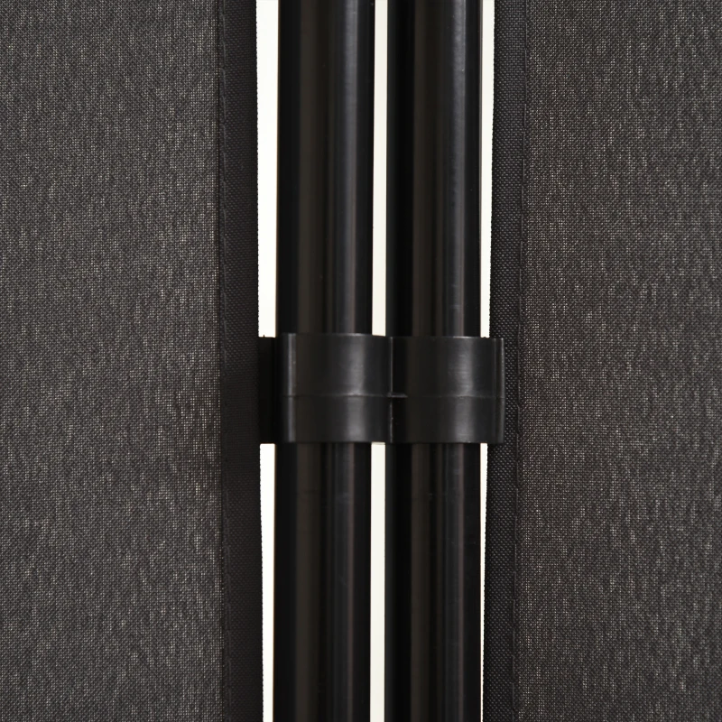 HOMCOM 6' 3 Panel Room Divider, Double Hinged Folding Wall Divider, Indoor Privacy Screen for Home Office,  Charcoal Grey