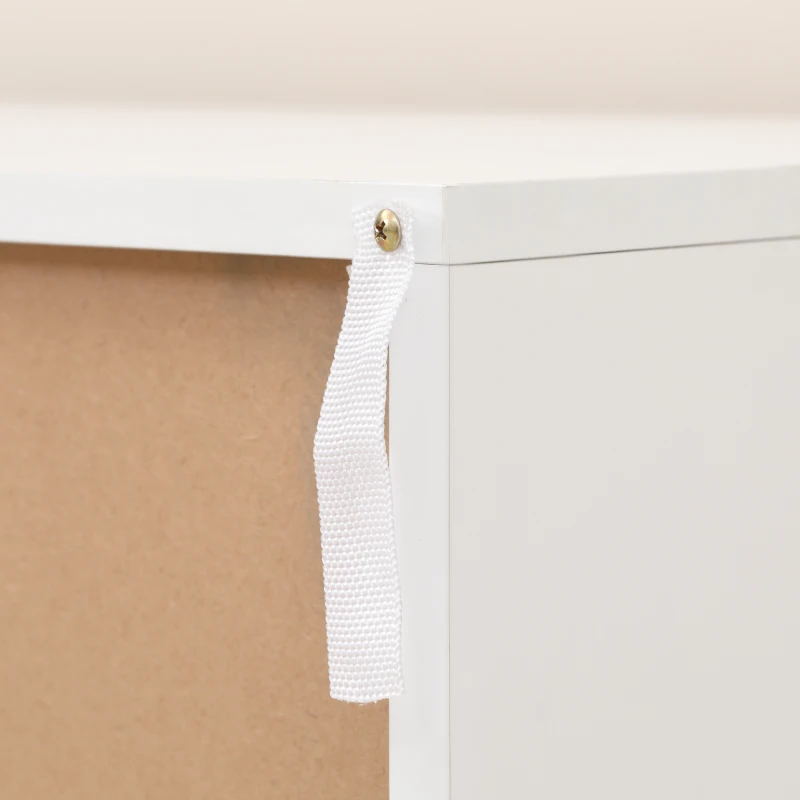 HOMCOM TV Stand with Open Shelves and  Storage Cupboard with Door, Entertainment Center with Cable Holes for TVs up to 47 inches, for Living Room Bedroom