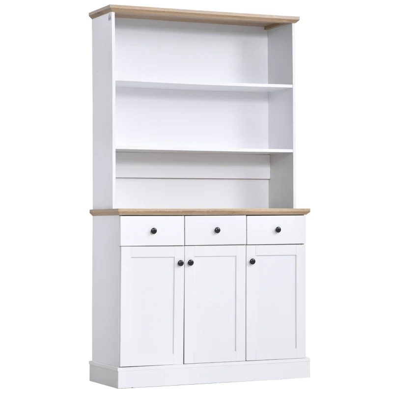 HOMCOM 71" Kitchen Pantry Buffet Server Hutch Storage Sideboard Bookcase with Drawers & Cabinets for Living Room Cabinet Console