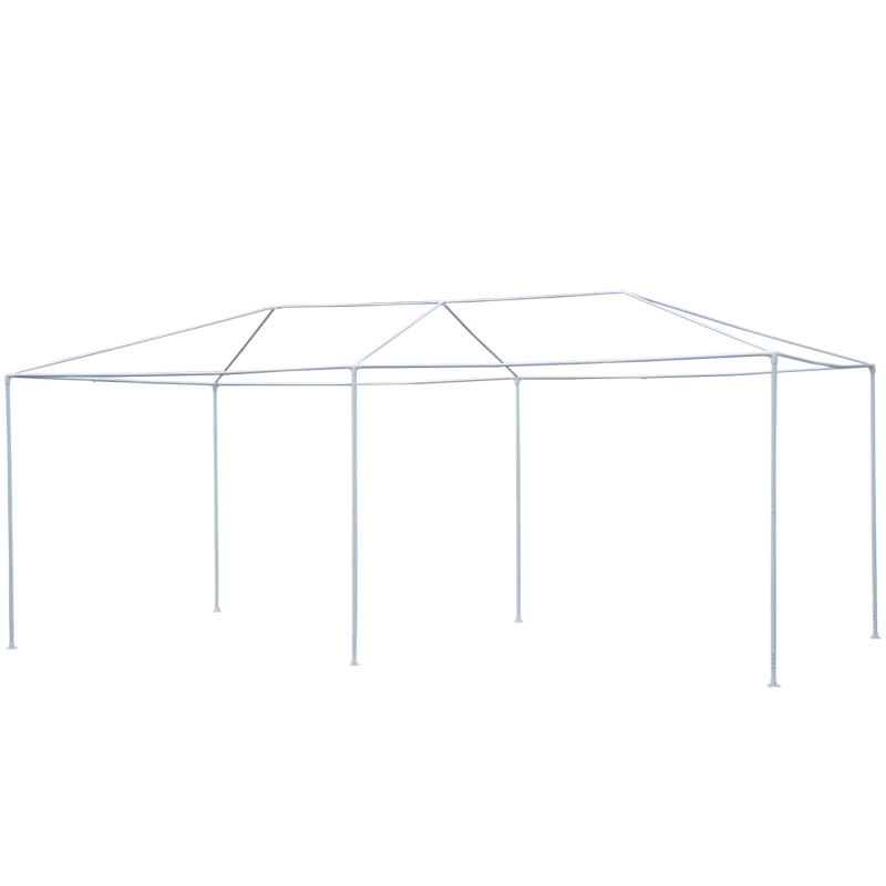 Outsunny 19' x 9' Party Tent Gazebo Canopy with 4 Removable Window Side Walls for Outdoor Event, Wind Ropes and Ground Stakes Included, White