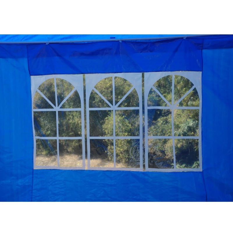 Outsunny 20ftx10ft Party Tent Gazebo Camping  Canopy Removable Walls Blue