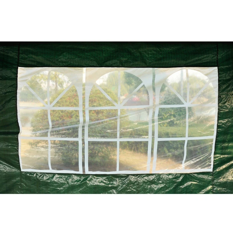 Outsunny 10' x 20' Party Tent Outdoor Event Camping Gazebo Canopy with 4 Removable Sidewalls (Green)