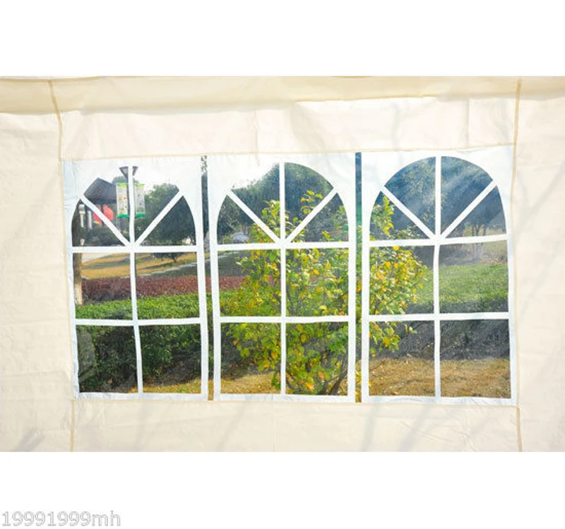 Outsunny 10' x 20' Party Tent Outdoor Event Camping Gazebo Canopy with 4 Removable Sidewalls (White)