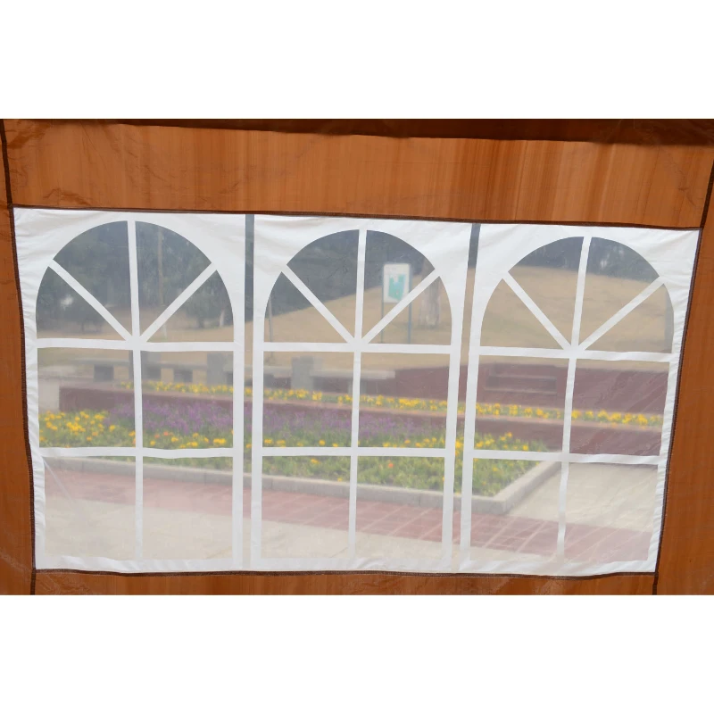 Outsunny 10’ x 20’  Party Tent Outdoor Event Camping Gazebo Canopy with 4 Removable Sidewalls (Coffee)
