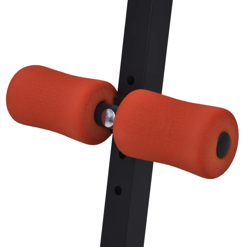 Soozier Sit Up Bench, Multifunctional Utility Fitness Equipment, Foldable Abdominal Training Workout with Elastic Rope, for Home Gym