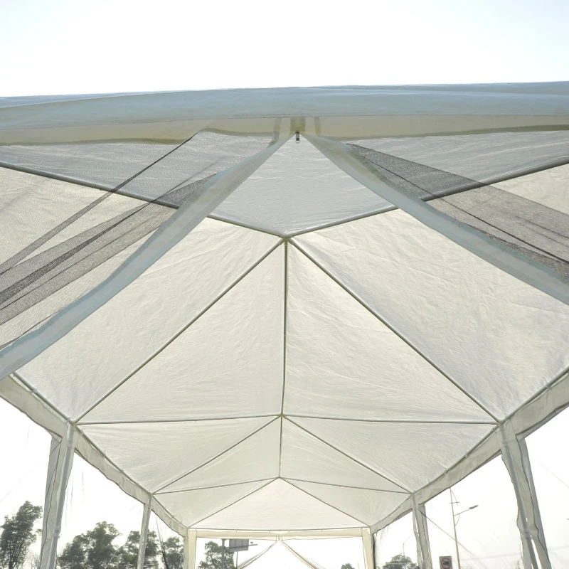 Outsunny 10'x20' Gazebo  Party Tent Outdoor Event Canopy Garden Sun Shade with Removable Mosquito Mesh Netting