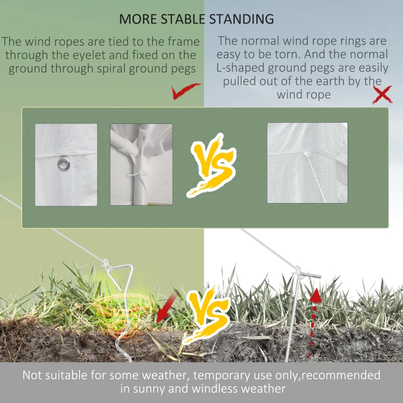 Outsunny 10'x20' Gazebo  Party Tent Outdoor Event Canopy Garden Sun Shade with Removable Mosquito Mesh Netting