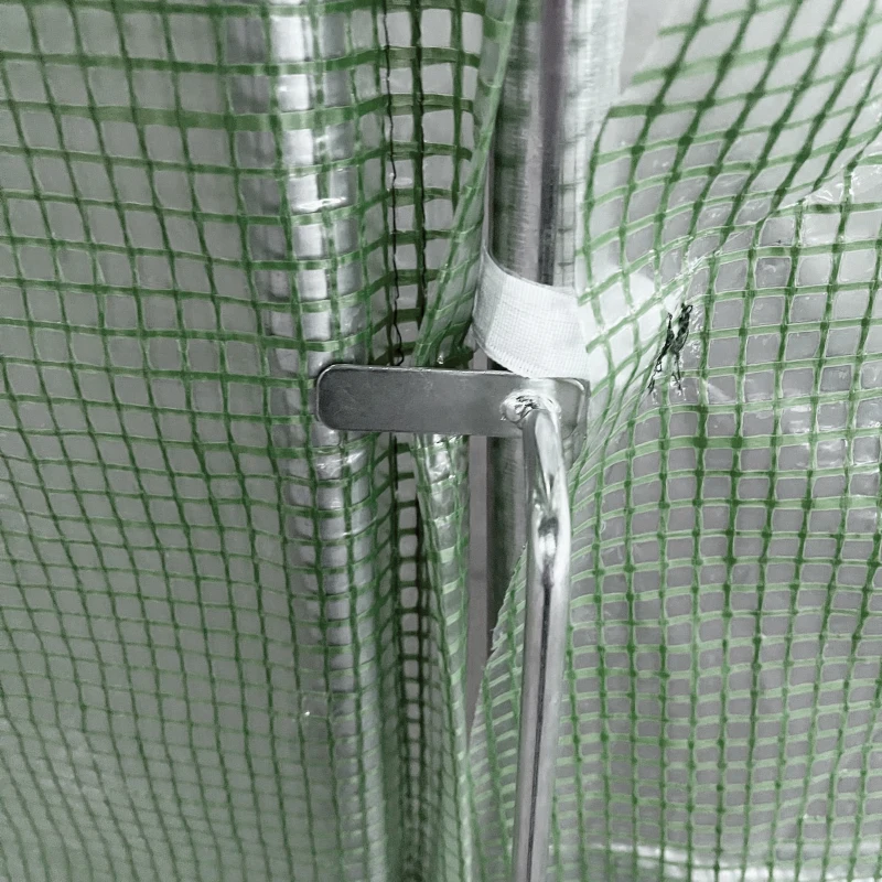 Outsunny 12.5 x 10 x 6.5ft Outdoor Walk-in Tunnel Greenhouse Portable Plant Gardening Warm House with PE Cover Green