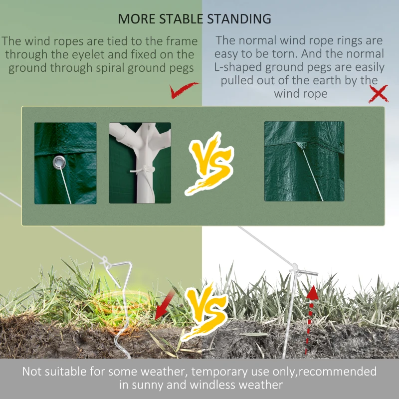 Outsunny 10'x20' Gazebo  Party Tent Outdoor Event Canopy Garden Sun Shade with Removable Mosquito Mesh Netting