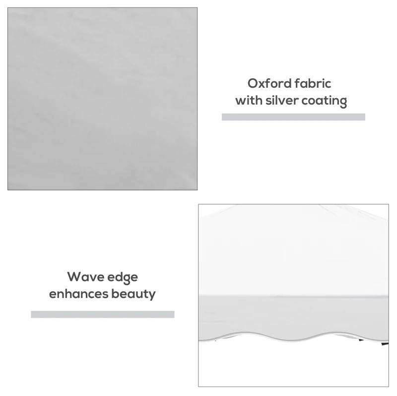 Outsunny 10' x 10' Pop Up Canopy Tent, Instant Shelter with Carry Bag, Adjustable Height, Garden Outdoor Party Tent, White