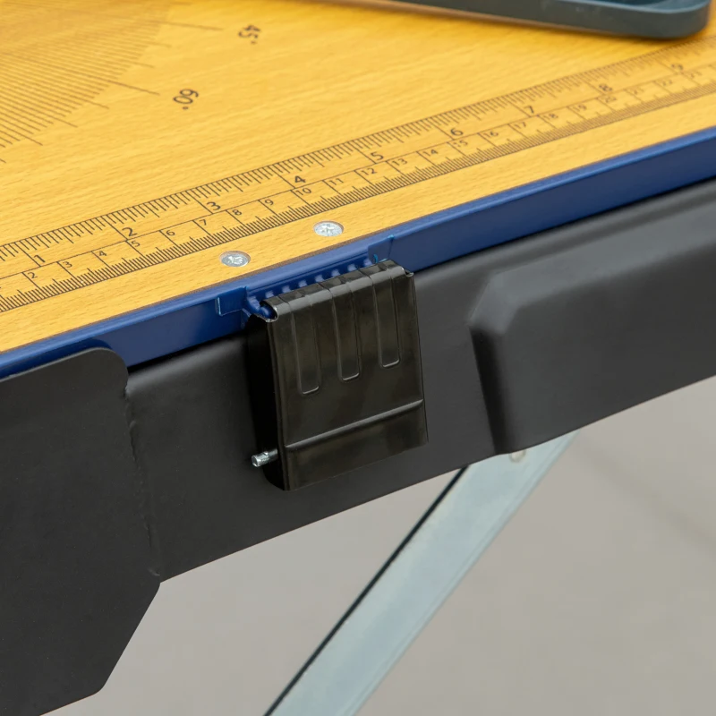 DURHAND 4 in 1 Portable Workbench, Folding Work Table, Scaffold, Dolly and Creeper with Adjustable Height and Reversible Top