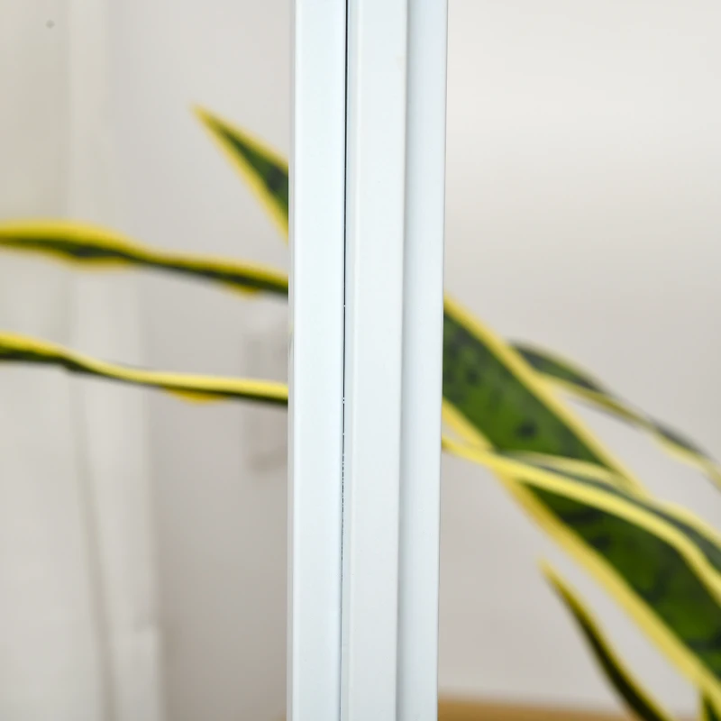 PawHut Rolling Parrot Stand with Lightweight Design, Metal Bird Stand with Wheels, Wooden Parrot Perch Stand, Stainless Steel Bird Food Bowls, Pure White