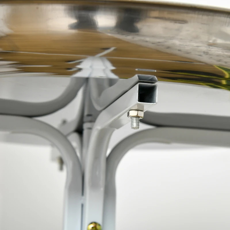 PawHut Rolling Parrot Stand with Lightweight Design, Metal Bird Stand with Wheels, Wooden Parrot Perch Stand, Stainless Steel Bird Food Bowls, Pure White