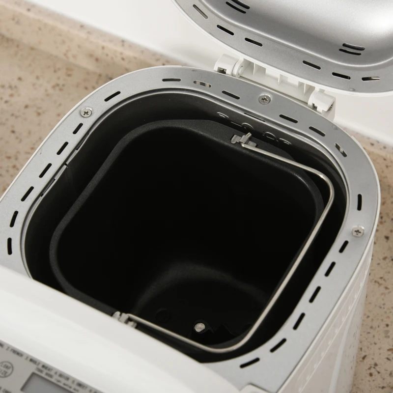 HOMCOM 2Lb Bread Maker, Non-Stick Bread Machine with Gluten Free Setting, 11 Menu, 2 Loaf Sizes, 3 Crust Colors, 13h Delay Timer, 1h Warming Function, 500W