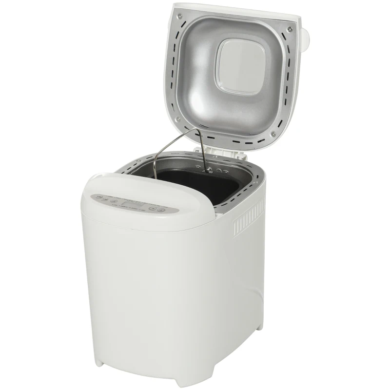 HOMCOM 2Lb Bread Maker, Non-Stick Bread Machine with Gluten Free Setting, 11 Menu, 2 Loaf Sizes, 3 Crust Colors, 13h Delay Timer, 1h Warming Function, 500W